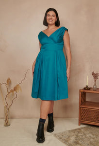 Florence Dress in Blue Topaz