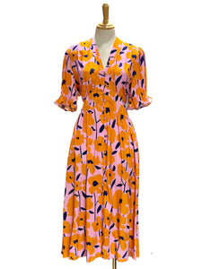 Phoebe Dress In Pink and Orange