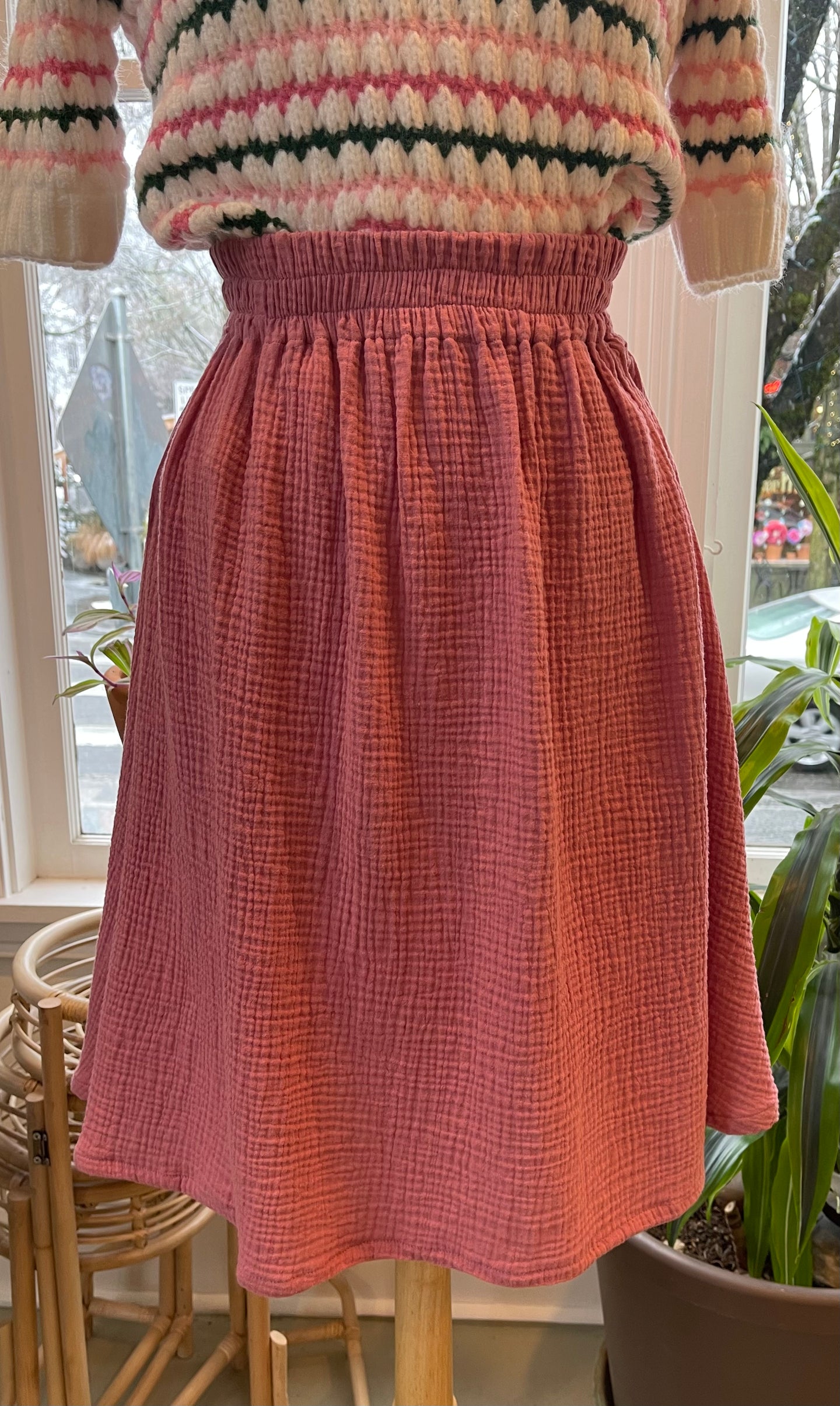 Raspberry River Ruffle Skirt