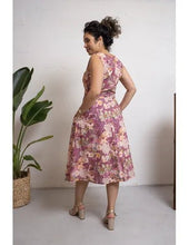 Load image into Gallery viewer, Amelia Dress in Mucha Plum Flowers - PICNIC