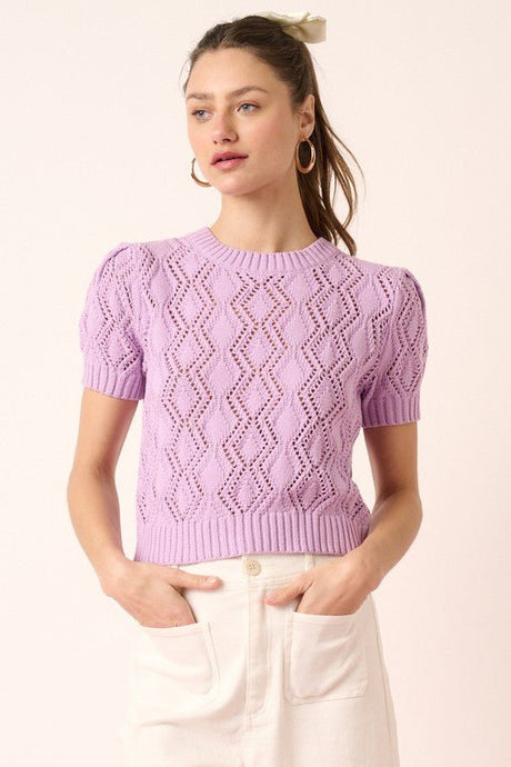 Dreams of Lavender Cropped Sweater - PICNIC