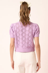 Dreams of Lavender Cropped Sweater - PICNIC