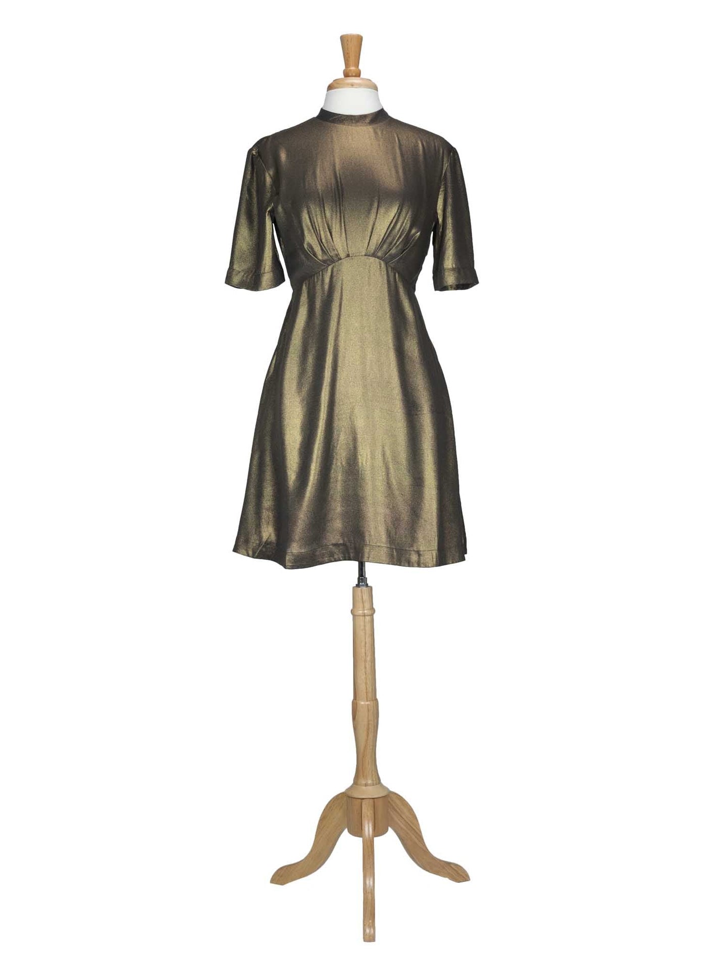 Lexi A-Line Gold and Black Dress - PICNIC
