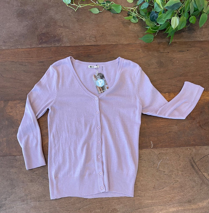 Orchid V-Neck Button Down Cardigan - PICNIC