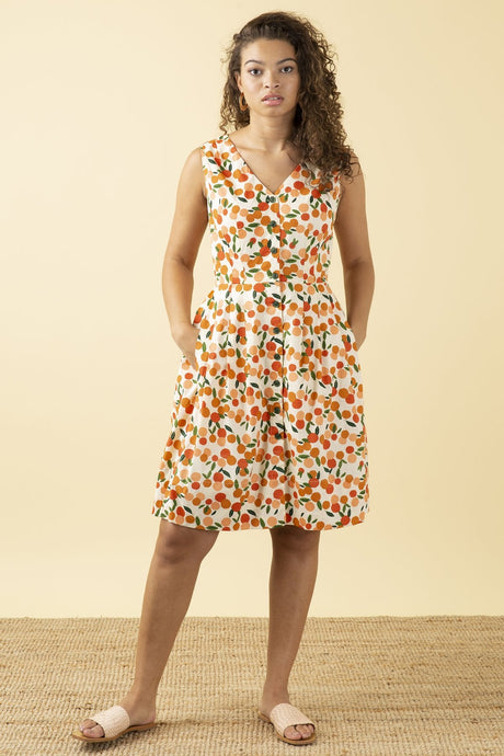 Scarlett Dress- Mini Summer Oranges - PICNIC
