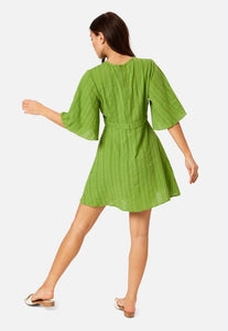 Splendour Mini Dress in Green - PICNIC
