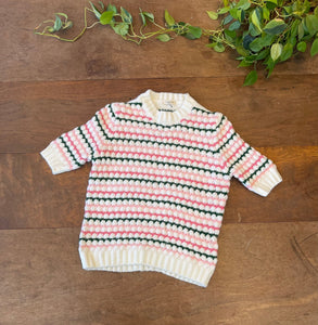 Strawberry Cloud Short Sleeve Sweater - PICNIC